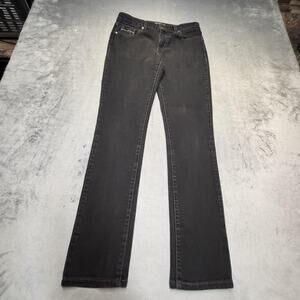 Levis Jeans Womens 6 Black Mid Rise Skinny Dark Wash Stretch 5-Pocket